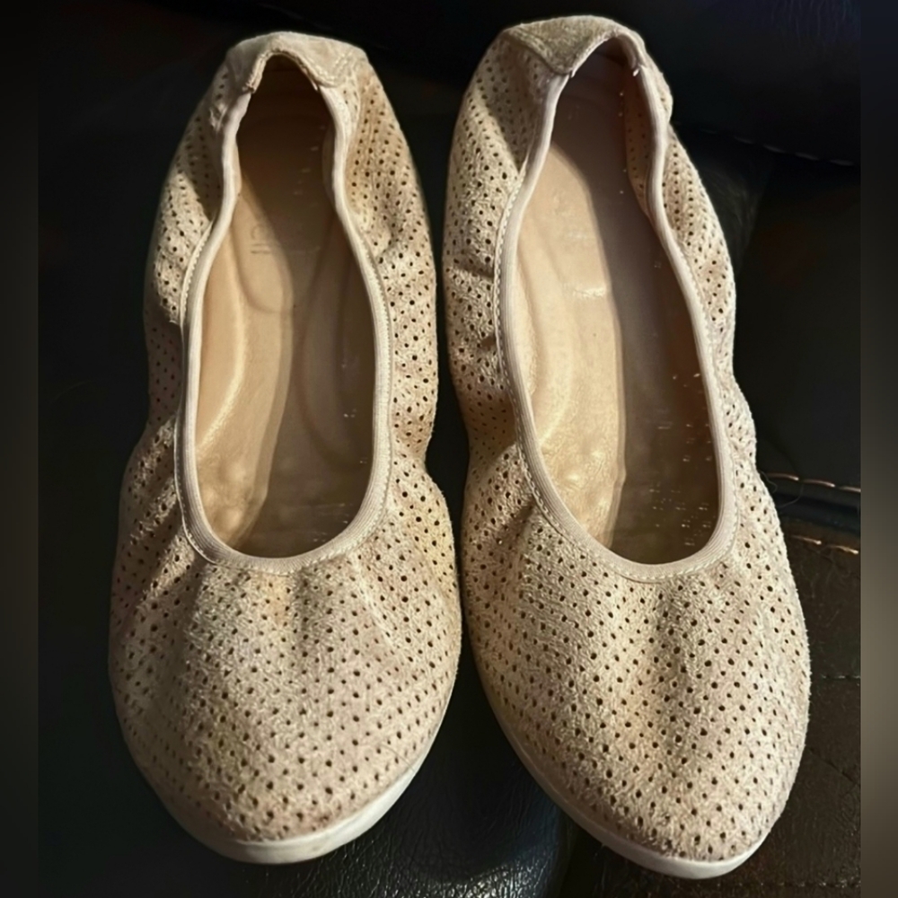 NWB Lauren Blakwell Lila Hidden Wedge Platform Flats in Blush Size 7M